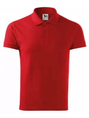 Moška majica s kratkimi rokavi z ovratnikom MALFINI COTTON 212 RDEČA