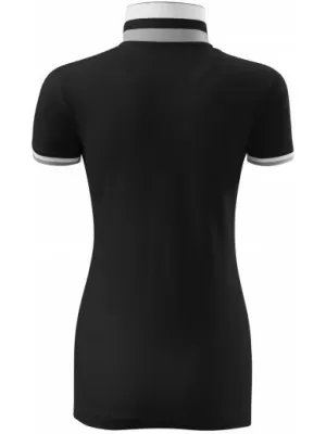 Ženska majica s kratkimi rokavi z ovratnikom MALFINI PREMIUM COLLAR UP 257 ČRNA