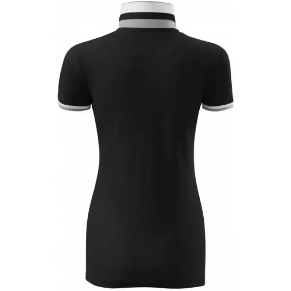  Ženska majica s kratkimi rokavi z ovratnikom MALFINI PREMIUM COLLAR UP 257 ČRNA 