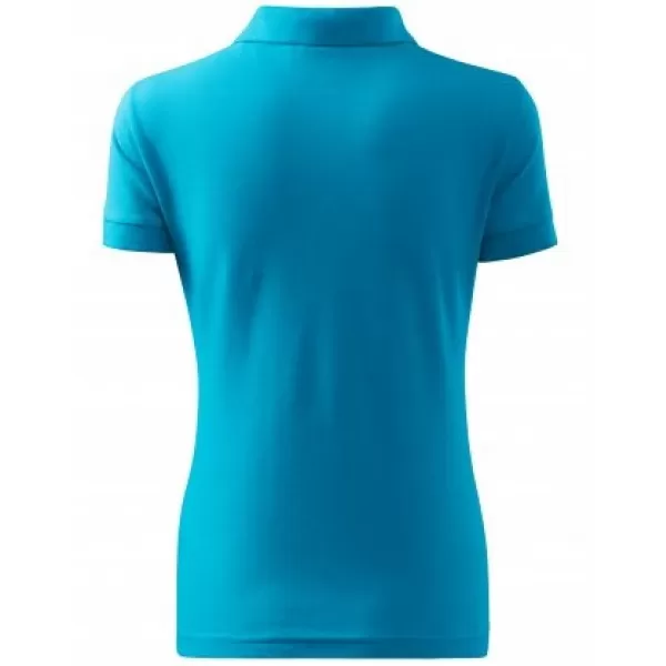  Ženska majica s kratkimi rokavi z ovratnikom MALFINI COTTON 213 TURKIZNA 
