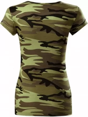 Ženska majica s kratkimi rokavi MALFINI CAMO PURE 122 KAMUFLAŽNO ZELENA