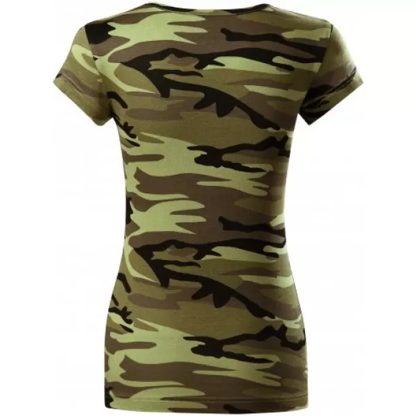  Ženska majica s kratkimi rokavi MALFINI CAMO PURE 122 KAMUFLAŽNO ZELENA 