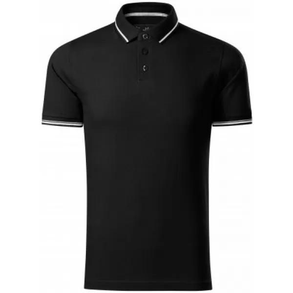  Moška majica s kratkimi rokavi z ovratnikom MALFINI PREMIUM PERFECTION PLAIN 251 ČRNA 