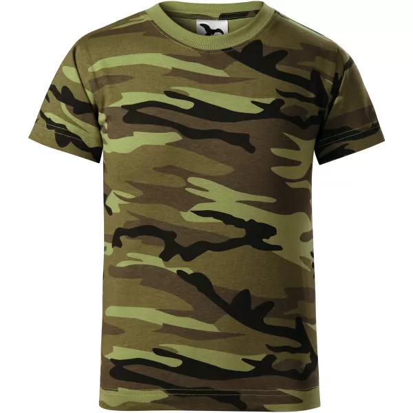  Otroška majica s kratkimi rokavi MALFINI CAMOUFLAGE 149 KAMUFLAŽNO ZELENA 