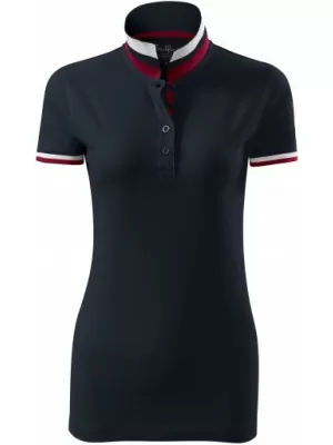 Ženska majica s kratkimi rokavi z ovratnikom MALFINI PREMIUM COLLAR UP 257 TEMNA MORNARICA