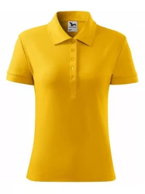 Ženska majica s kratkimi rokavi z ovratnikom MALFINI COTTON 213 JANTAR