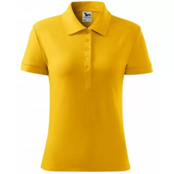  Ženska majica s kratkimi rokavi z ovratnikom MALFINI COTTON 213 JANTAR 