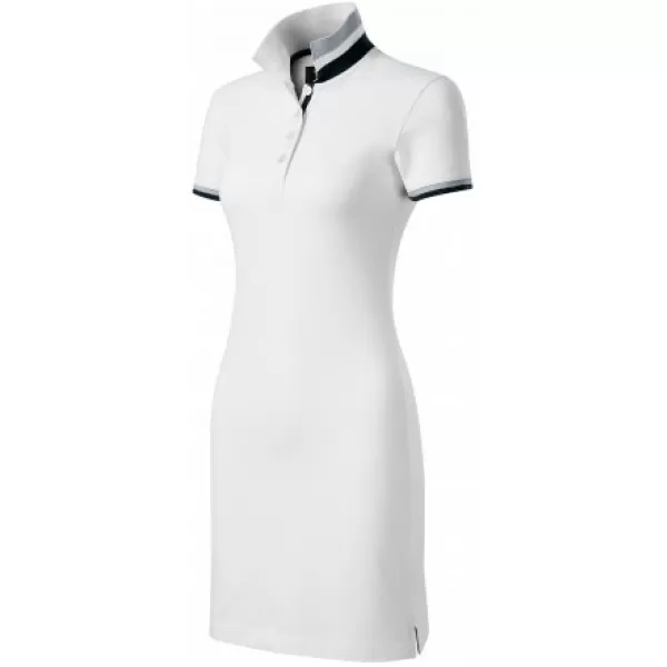  Ženska obleka z ovratnikom MALFINI PREMIUM DRESS UP 271 BELA 