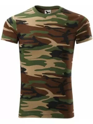 Moška majica s kratkimi rokavi MALFINI CAMOUFLAGE 144 KAMUFLAŽNO RJAVA
