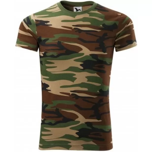  Moška majica s kratkimi rokavi MALFINI CAMOUFLAGE 144 KAMUFLAŽNO RJAVA 