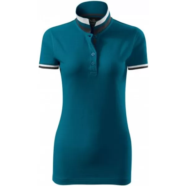  Ženska majica s kratkimi rokavi z ovratnikom MALFINI PREMIUM COLLAR UP 257 KEROZIN 