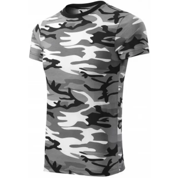  Moška majica s kratkimi rokavi MALFINI CAMOUFLAGE 144 KAMUFLAŽNO SIVA 