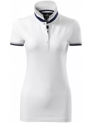 Ženska majica s kratkimi rokavi z ovratnikom MALFINI PREMIUM COLLAR UP 257 BELA