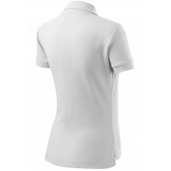  Ženska majica s kratkimi rokavi z ovratnikom MALFINI COTTON 213 BELA 