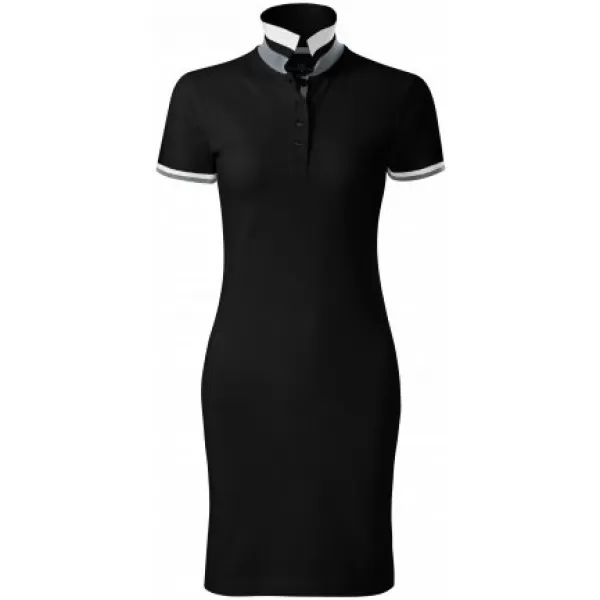  Ženska obleka z ovratnikom MALFINI PREMIUM DRESS UP 271 ČRNA 
