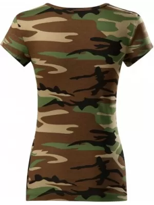 Ženska majica s kratkimi rokavi MALFINI CAMO PURE 122 KAMUFLAŽNO RJAVA