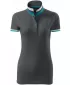 Ženska majica s kratkimi rokavi z ovratnikom MALFINI PREMIUM COLLAR UP 257 SVETLO ANTRACIT