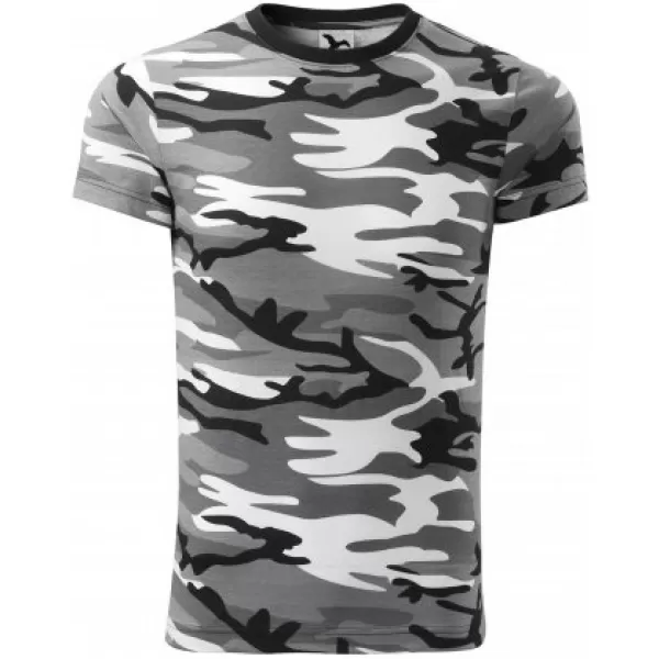  Moška majica s kratkimi rokavi MALFINI CAMOUFLAGE 144 KAMUFLAŽNO SIVA 