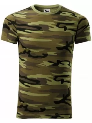 Moška majica s kratkimi rokavi MALFINI CAMOUFLAGE 144 KAMUFLAŽNO ZELENA