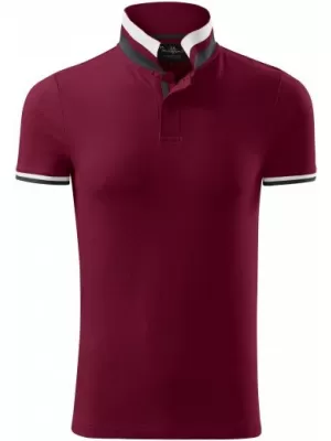 Moška majica s kratkimi rokavi z ovratnikom MALFINI PREMIUM COLLAR UP 256 GRANAT