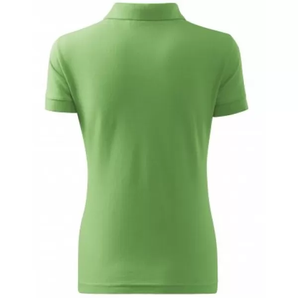  Ženska majica s kratkimi rokavi z ovratnikom MALFINI COTTON 213 TRAVNATO ZELENA 