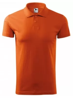 Moška majica s kratkimi rokavi z ovratnikom MALFINI SINGLE J. 202 ORANŽNA