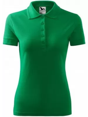 Ženska majica s kratkimi rokavi z ovratnikom MALFINI PIQUE POLO 210 SREDNJE ZELENA