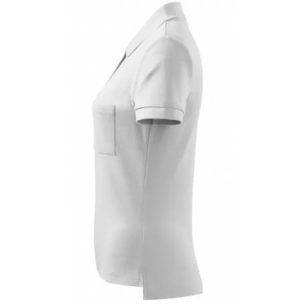  Ženska majica s kratkimi rokavi z ovratnikom MALFINI COTTON 213 BELA 