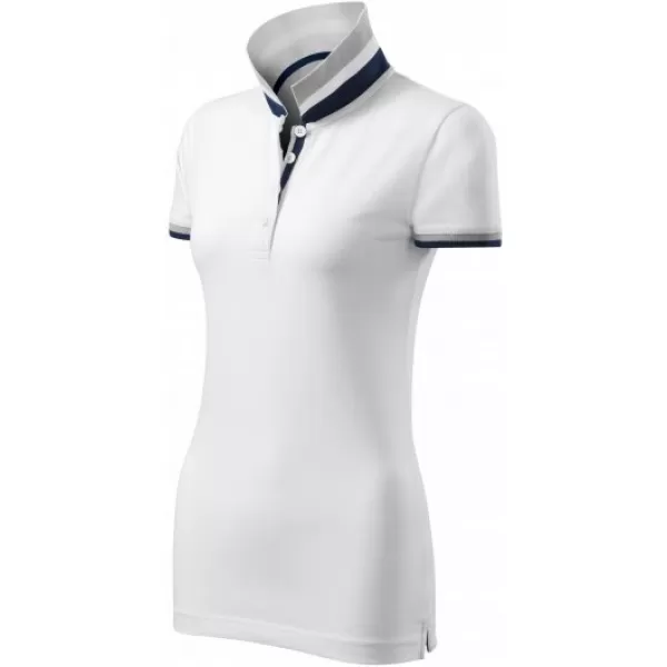  Ženska majica s kratkimi rokavi z ovratnikom MALFINI PREMIUM COLLAR UP 257 BELA 