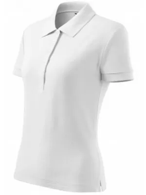 Ženska majica s kratkimi rokavi z ovratnikom MALFINI COTTON 213 BELA