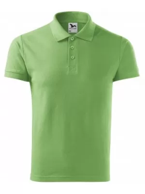 Moška majica s kratkimi rokavi z ovratnikom MALFINI COTTON 212 TRAVNATO ZELENA