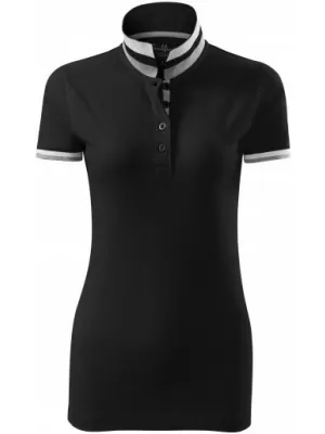 Ženska majica s kratkimi rokavi z ovratnikom MALFINI PREMIUM COLLAR UP 257 ČRNA