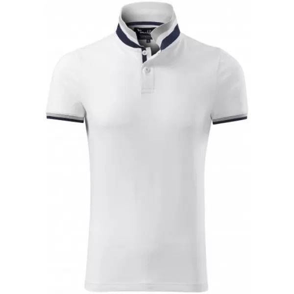  Moška majica s kratkimi rokavi z ovratnikom MALFINI PREMIUM COLLAR UP 256 BELA 