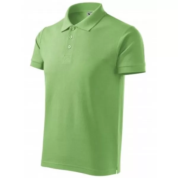  Moška majica s kratkimi rokavi z ovratnikom MALFINI COTTON 212 TRAVNATO ZELENA 