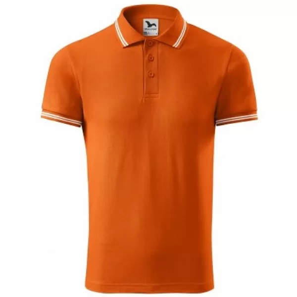 Moška majica s kratkimi rokavi z ovratnikom MALFINI URBAN 219 ORANŽNA 