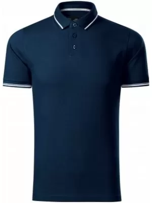 Moška majica s kratkimi rokavi z ovratnikom MALFINI PREMIUM PERFECTION PLAIN 251 MORNARSKO MODRA