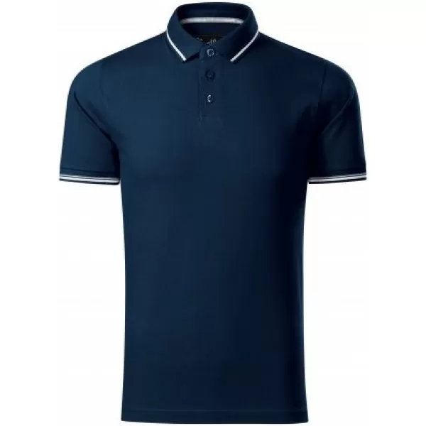  Moška majica s kratkimi rokavi z ovratnikom MALFINI PREMIUM PERFECTION PLAIN 251 MORNARSKO MODRA 