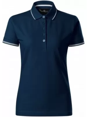 Ženska majica s kratkimi rokavi z ovratnikom MALFINI PREMIUM PERFECTION PLAIN 253 MORNARSKO MODRA