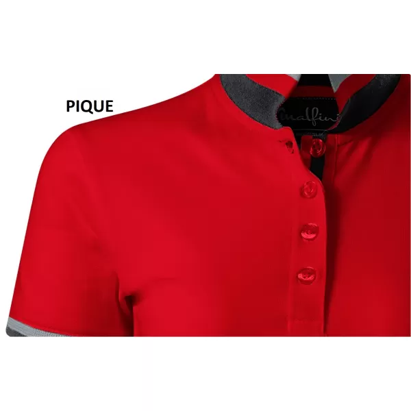  Ženska obleka z ovratnikom MALFINI PREMIUM DRESS UP 271 RDEČA FORMULA 