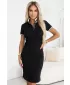 Ženska obleka z ovratnikom MALFINI PREMIUM DRESS UP 271 ČRNA