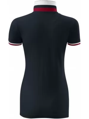 Ženska majica s kratkimi rokavi z ovratnikom MALFINI PREMIUM COLLAR UP 257 TEMNA MORNARICA