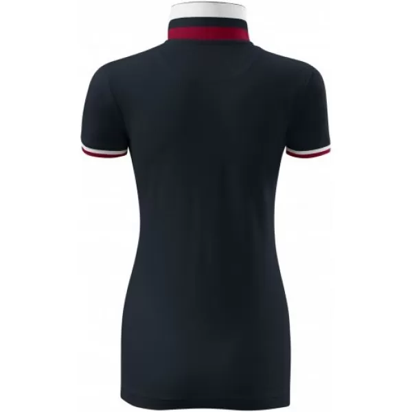  Ženska majica s kratkimi rokavi z ovratnikom MALFINI PREMIUM COLLAR UP 257 TEMNA MORNARICA 