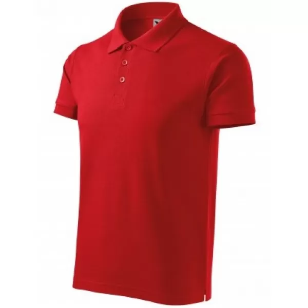  Moška majica s kratkimi rokavi z ovratnikom MALFINI COTTON 212 RDEČA 