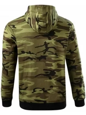 Moški pulover MALFINI CAMO ZIPPER C19 KAMUFLAŽNO ZELENA