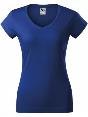 Ženska majica s kratkimi rokavi MALFINI FIT V-NECK 162 KRALJEVSKO MODRA