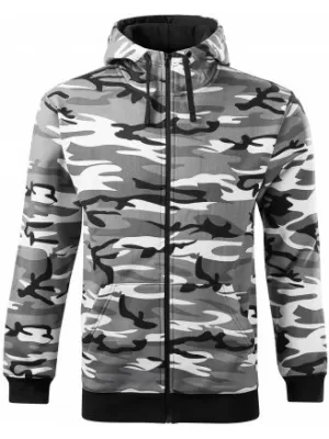 Moški pulover MALFINI CAMO ZIPPER C19 KAMUFLAŽNO SIVA