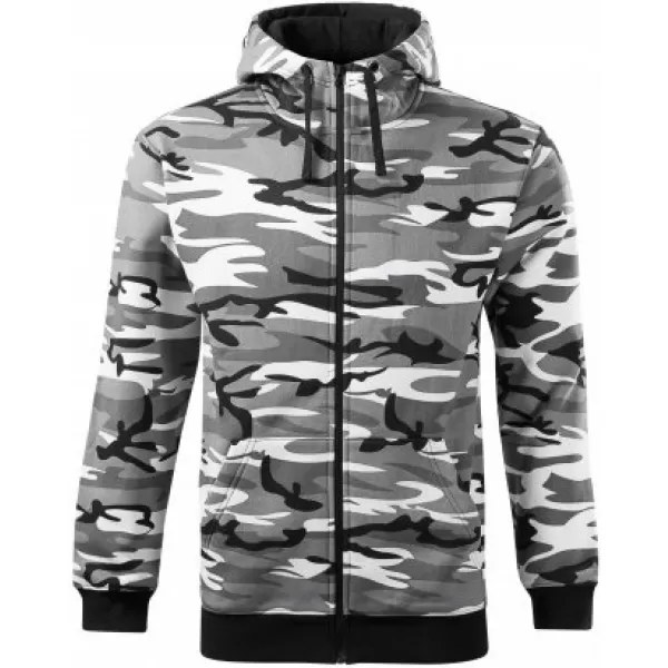 Moški pulover MALFINI CAMO ZIPPER C19 KAMUFLAŽNO SIVA 