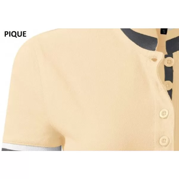  Ženska majica s kratkimi rokavi z ovratnikom MALFINI PREMIUM COLLAR UP 257 BURBONSKA VANILIJA 