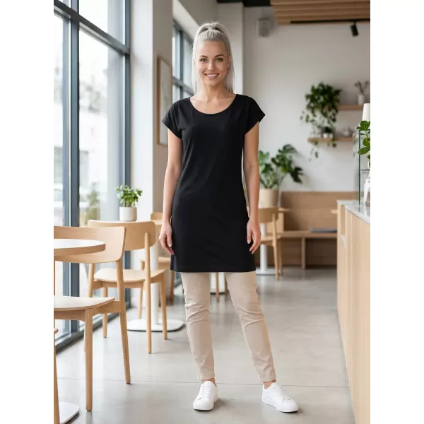  Ženska dolga majica s kratkimi rokavi MALFINI LOVE 123 ČRNA 