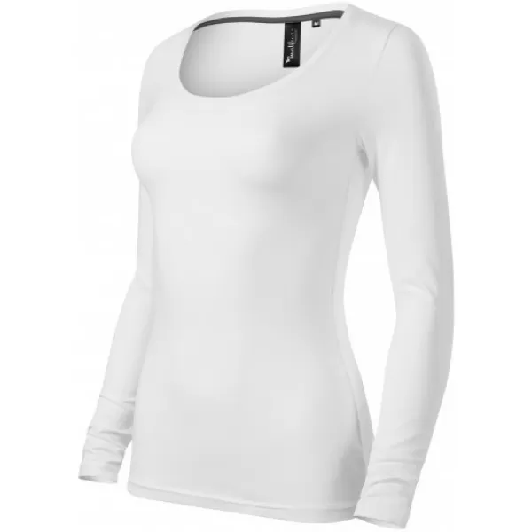  Ženska majica z dolgimi rokavi MALFINI PREMIUM BRAVE 156 BELA 
